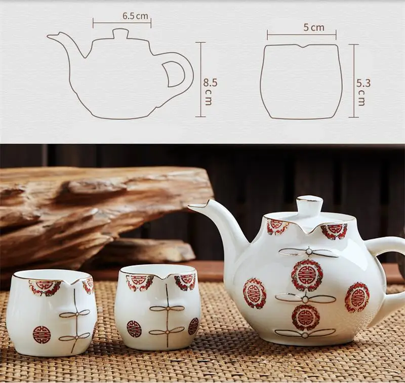 5pcs Set, Fine Bone China Tea Novalty Design Chinese Painting, Dessert Cups for Afternoon, Home Decoration, Kungfu Set