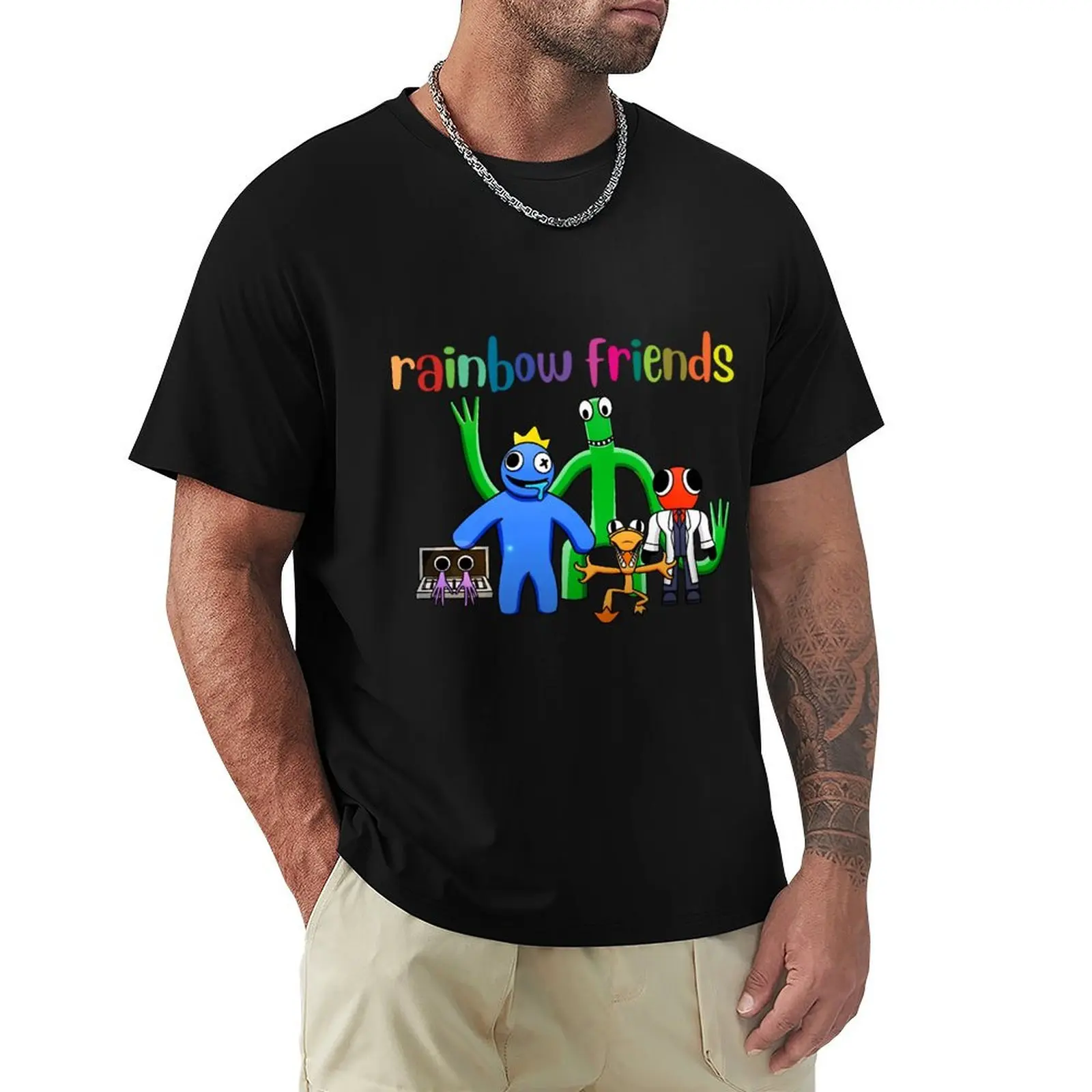 

rainbow friends (3) T-Shirt oversized graphic tee graphics for a boy korean fashion mens vintage t shirts