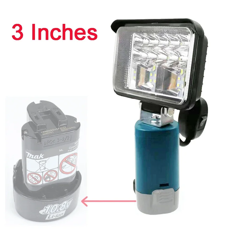 BL1013 LED Work Light Flashlights Electric Torch Spotlight Desk Lamp for Makita 12V 10.8V Li-ion Battery High Low Ceam Control