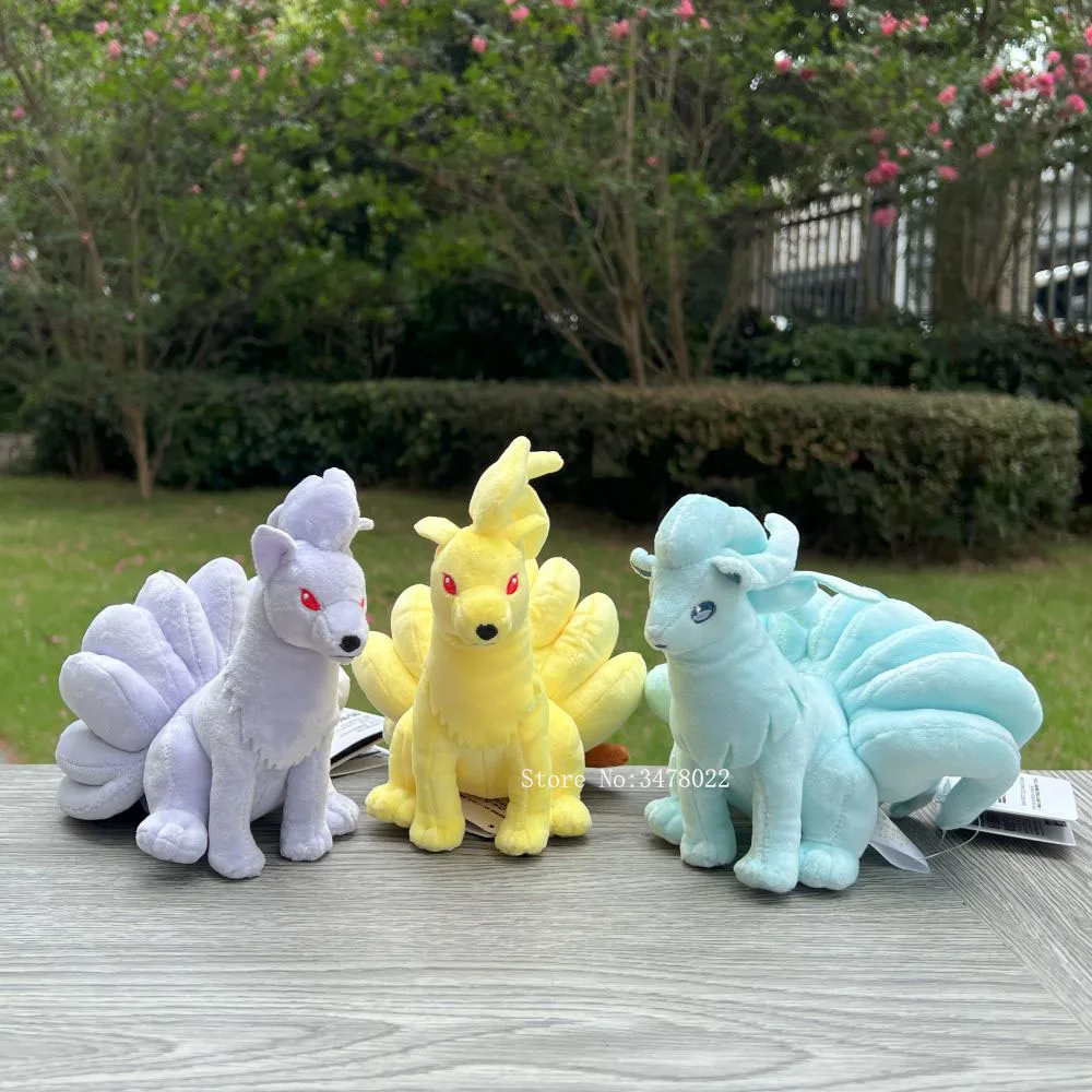 Cute Pokemon Plush Alola Shiny Ninetales Stuffed Toys Soft Fit Doll Children Gift