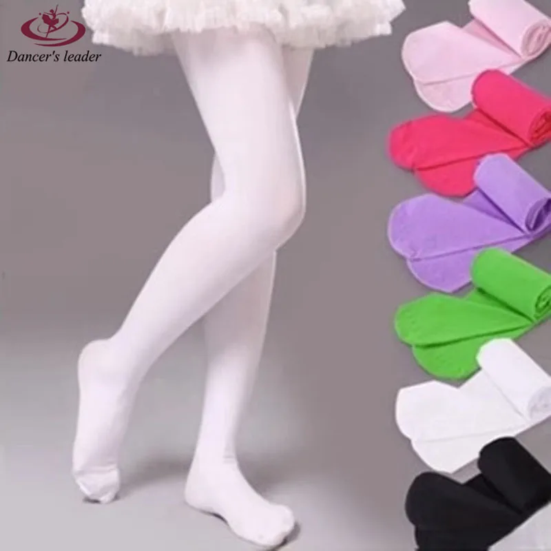 2023Collant Classical Dance Children's Socks Girls Spring Summer Thin Professional Ballet Socks White Velvet Tight Dance Socks