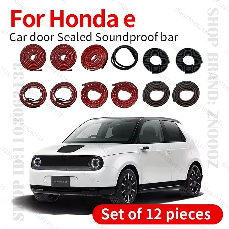 Car Door Seal Strip Rubber Double Layer Sealing Protector Soundproof Strip Dustproof Seal Strip 12PCS Set For Honda E ZC7