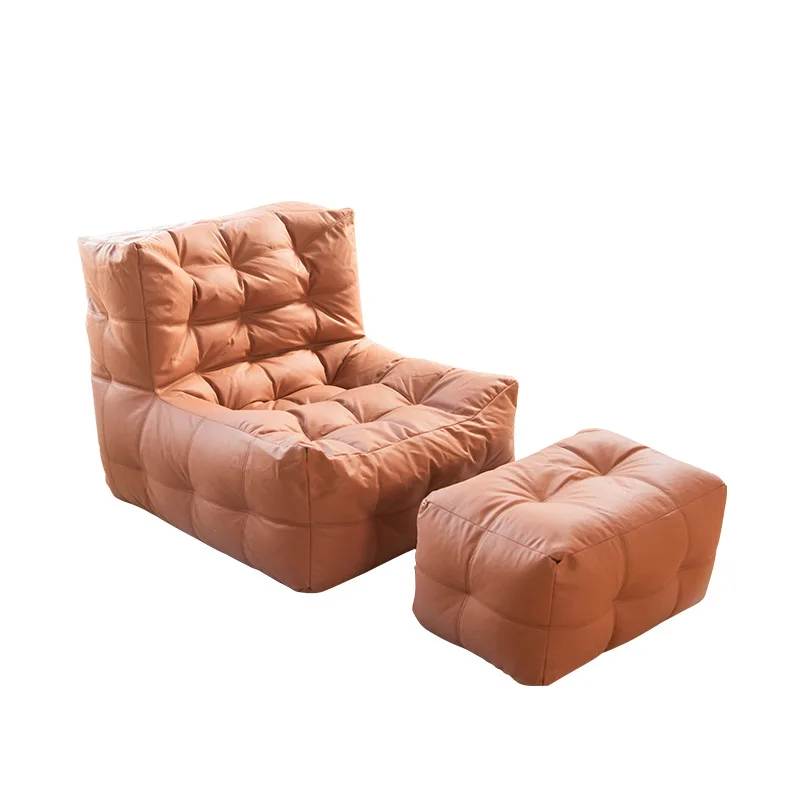 MOMO No-wash Tech Fabric Waffle Lazy Sofa Bean Bag Tatami Living Room Balcony Adult Single Chair Soft Anti-fouling Casual Sofa