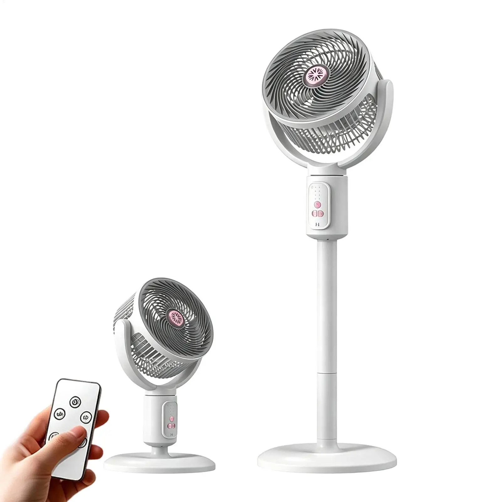 Tower Fan 5 Speeds 90 Manual Vertical 180 Oscillating Adjustable Height Electric Standing Fans USB Rechargeable Floor Fan