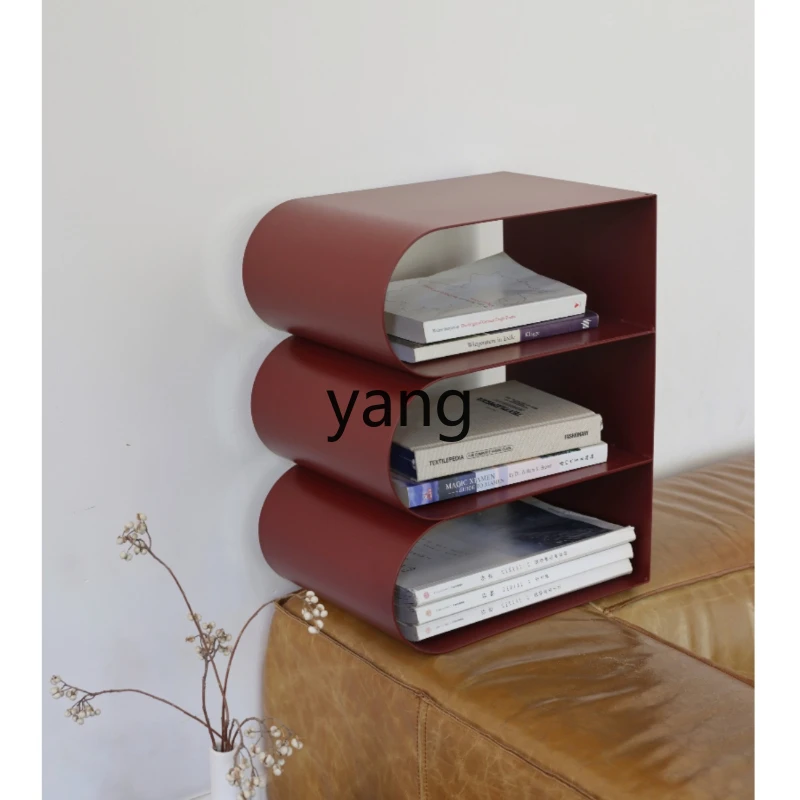 Yjq the Newspaper Stand Books and Newspapers Display Stand Simple Magazine Floor-Standing Rack Side Table