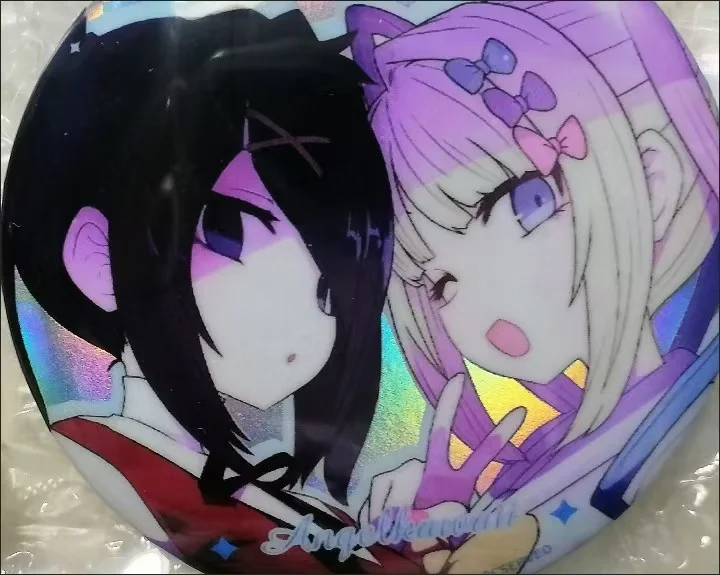 니디 스트리머 오버로드 레인 만화 라운드 브로치 틴플레이트 메탈 핀 배지 애니메이션 액세서리 선물