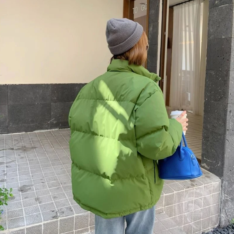 2024 y2k nuovo inverno abbigliamento caldo cappotto invernale da donna nuova sciarpa spessa allentata cappotto di cotone parka cappotto bolla piumino corto