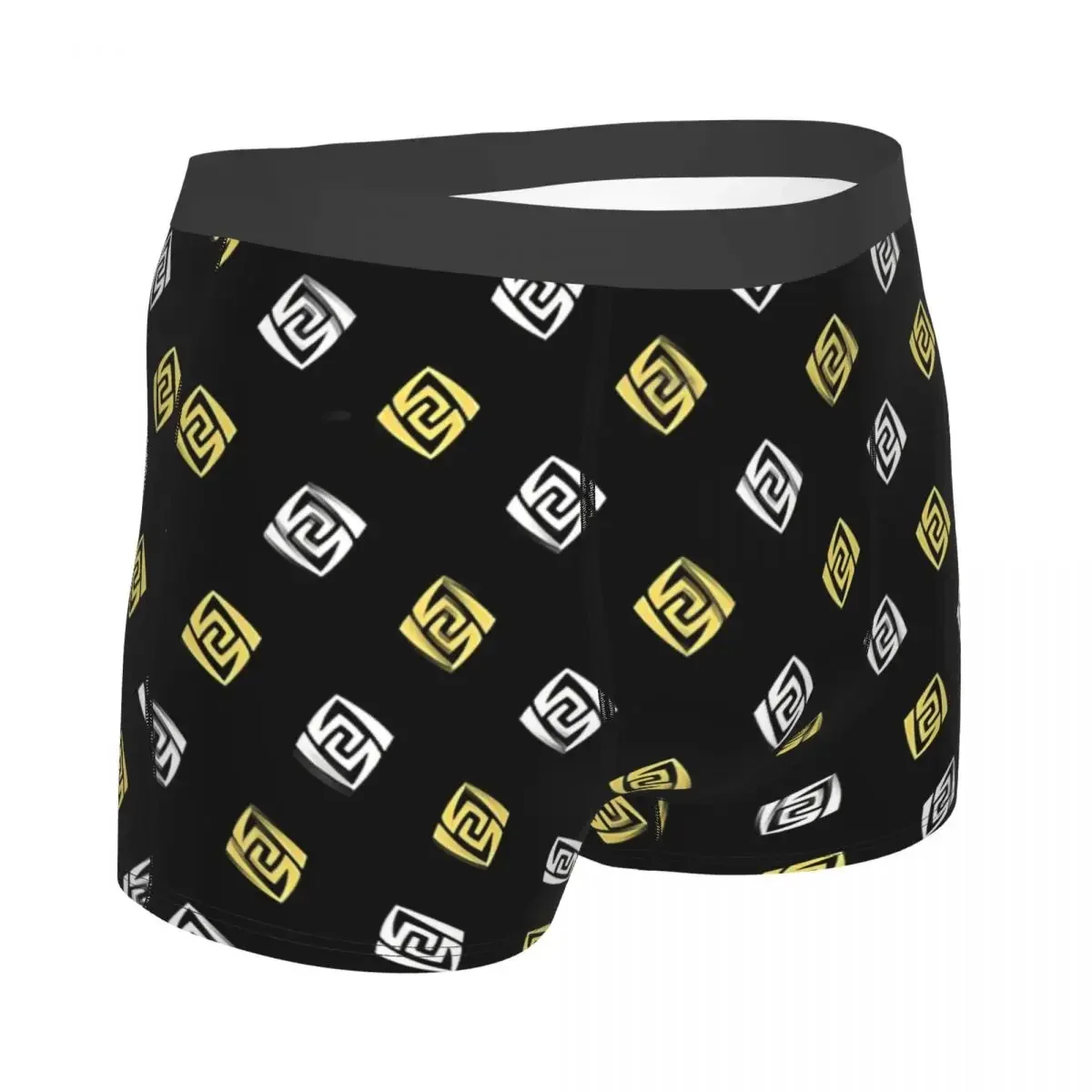 Genshin Impact Geo Elemental Symbol On Black Underpants Breathbale Panties Men's Underwear Ventilate Shorts Boxer Briefs