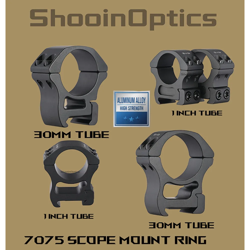 

Shooin Pebbles 30mm 1 Inch Tube Optics Scope Ring 21mm Picatinny Rail Mount