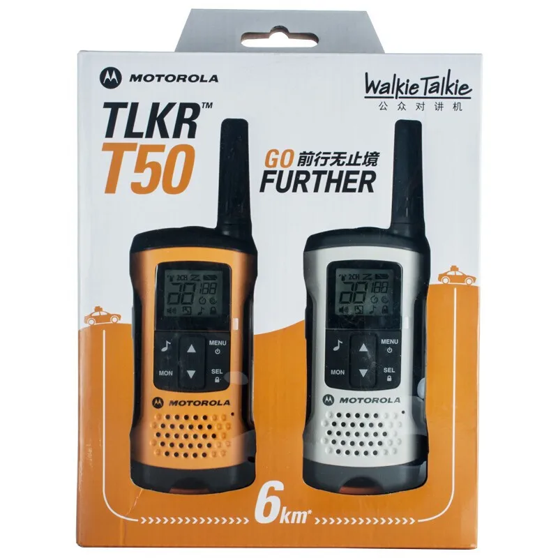 

mot orola TLKR-T50 Kids Mini Walkie Talkie Use Distance 6km LCD Display Two Way Radio TLKR T50 a Pair