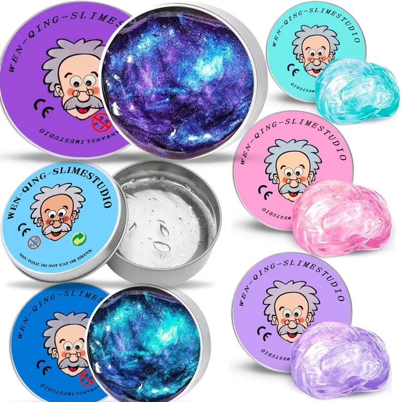 ASMR DIY Lab Putty Crystal Clear Glass (1 Pack) Best Thinking Smart Crazy Stress Putty with Tin, Sensory & Bouncing Toy