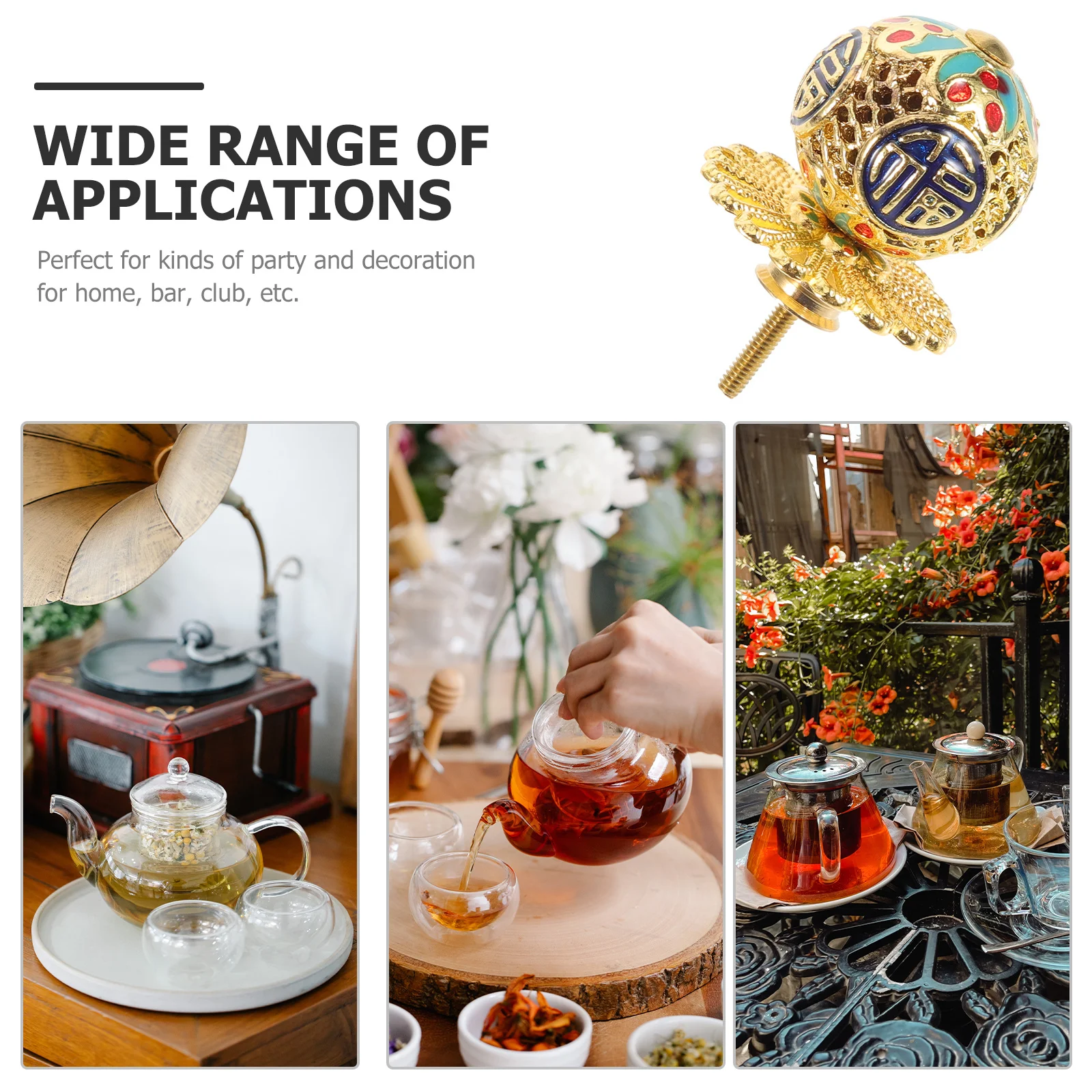 Theepotdeksel Handvatafdekking Vervanging Afneembare knop Kasthandvatten Keramiek Waterkoker