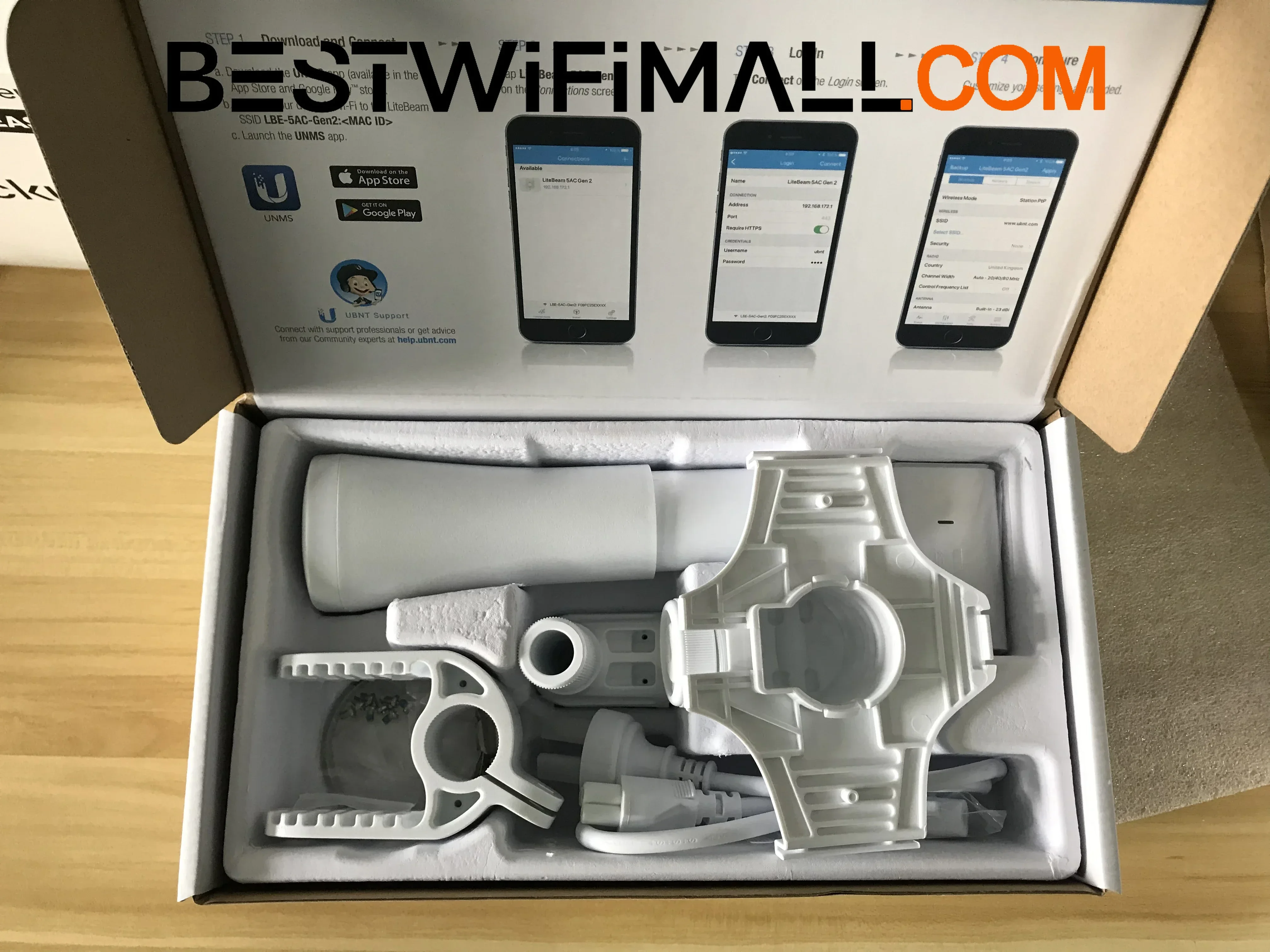 

Беспроводной мост Ubiquiti Networks LBE-5AC-GEN2 для связи точка-точка на расстояние до 13 км, 5 ГГц, Litebeam AC Gen2 23dBi, всего 1 штука