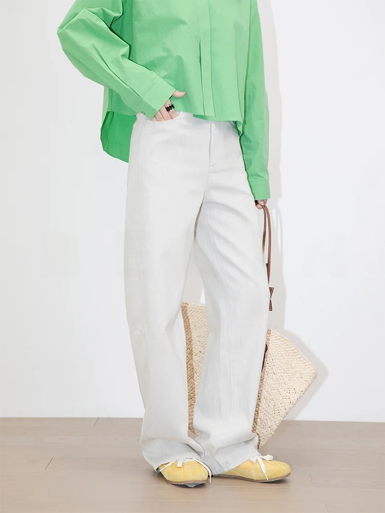 

Slimming Straight Leg Pants Casual Versatile Long Pants Women's Wide Leg Straight Cut Trousers Spring Summer New Arrival