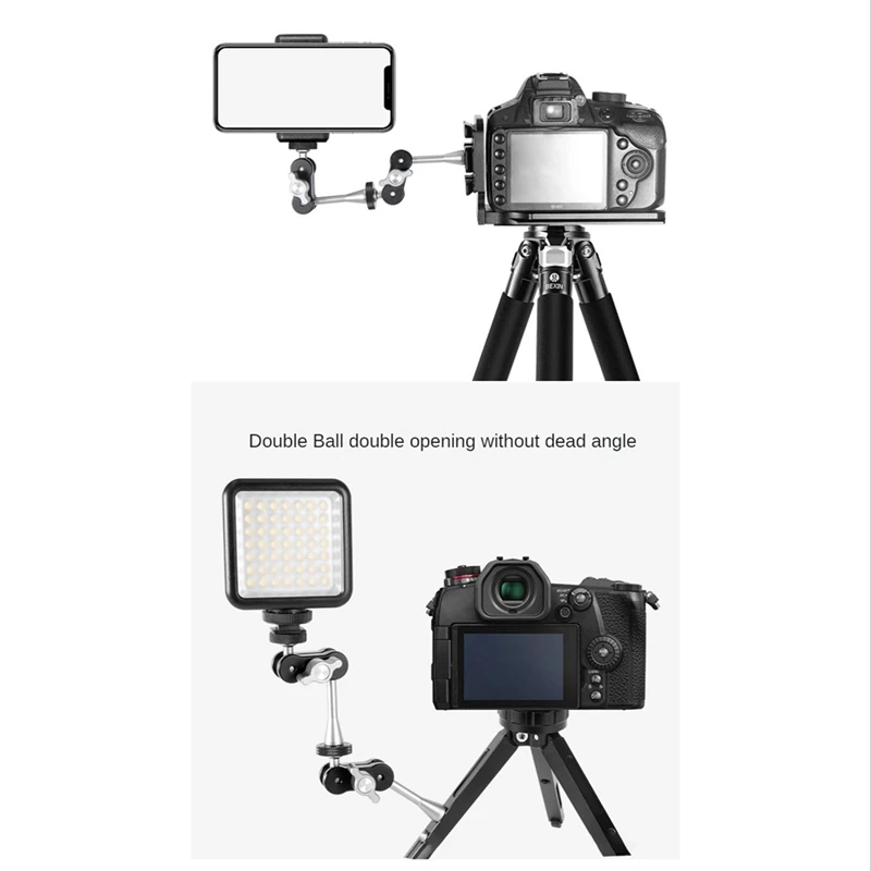 Universal Adjustable Magic Arm Bracket Clamp Mount 1/4 Thread Adapter For DSLR Cameras TM-4