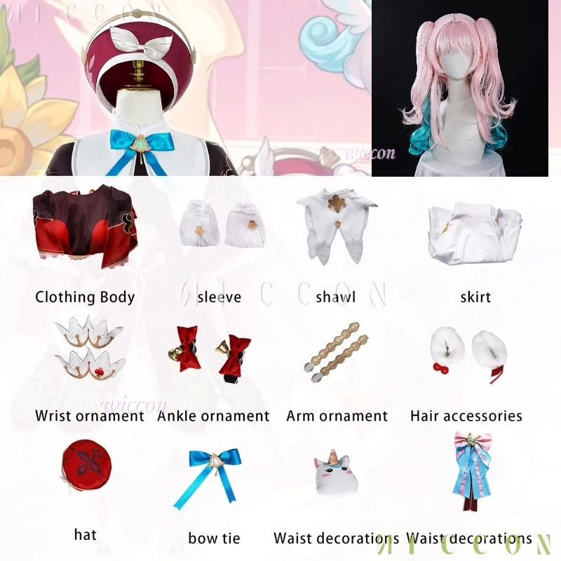 Honkai: Star Rail Game Hyacine One Character Eye of Crepuscule From The Twilight Courtyard Ohema Cosplay Costume Game Full Suit