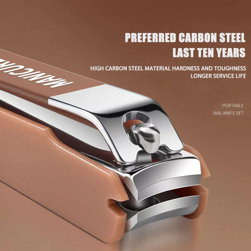 مجموعة أظافر من الفولاذ المقاوم للصدأ ، مقصات أظافر مقاومة للرذاذ ، أداة تجميل منزلية خاصة متطورة ، جديدة ، #3