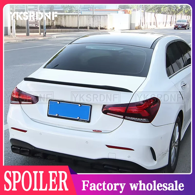 Glossy Black Rear Trunk Spoiler Tail Wing Lip For Mercedes Benz W177 AMG Line Sedan A180 A200 A220 A160 A250 A35 2019 2020 2021+