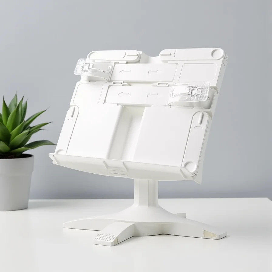 Adjustable 2-In-1 Foldable Desk Book Stand, Multi-Angle Adjustable Reading Holder For Books Tablets Phones Music Sheets