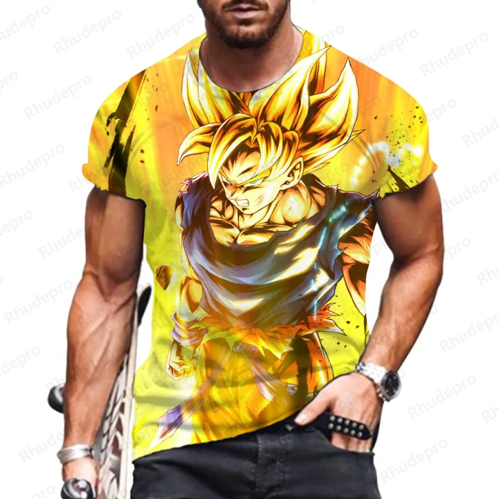 Dragon Ball Z T Shirt for Men 100-5XL Men's T-shirt Y2k New Clothing 2024 Goku Essentials Tops Streetwear Shirts Anime Oversized