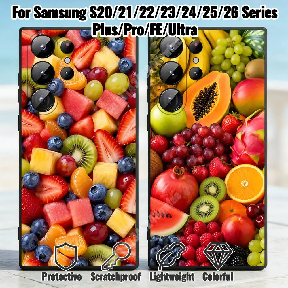 Fruit Vegetable Farm Harvest Phone Case for Samsung Galaxy S21 S22 Ultra Plus S23 S24 FE Lite S25 S26 Shockproof Cover