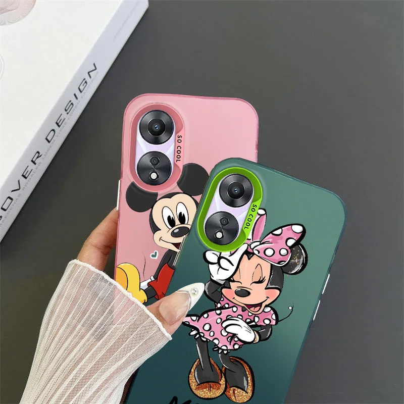 Disney Mickey and Minnie For OPPO A 31 37 38 55 57 58 74 76 78 94 98 Reno 6 7 8 Z T Pro Colorful Phone Case Soft Funda Silicone