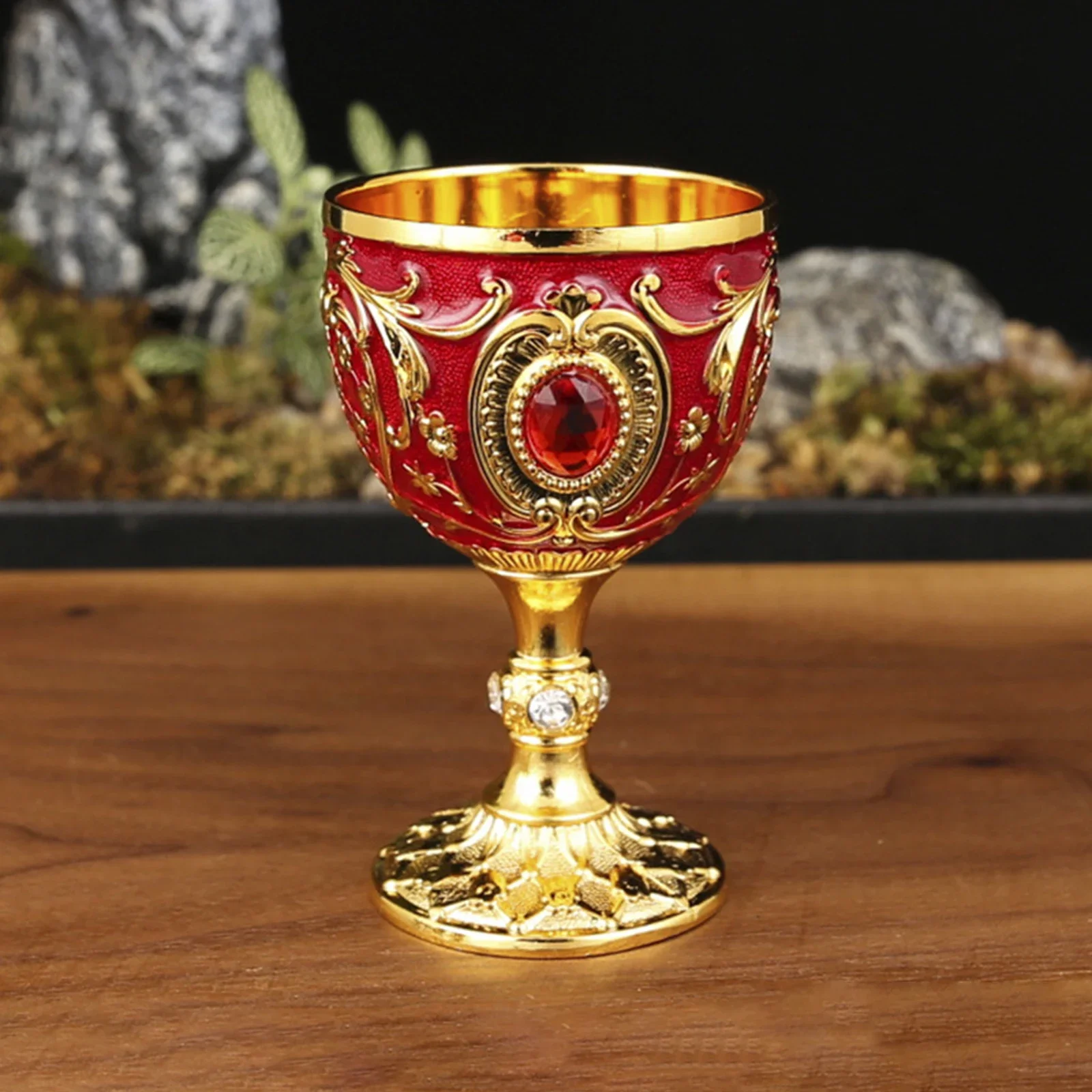 Metal Wine Cup Goblet 30ml Decorative Mutipurpose Sturdy Party Supplies for Collection, Decor European Style Travel Goblet