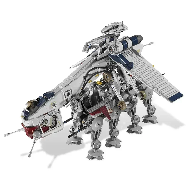 Republic Dropship With AT-OT Walker Compatible 10195 Transport Ship DIY Toys For Children Christmas Gifts