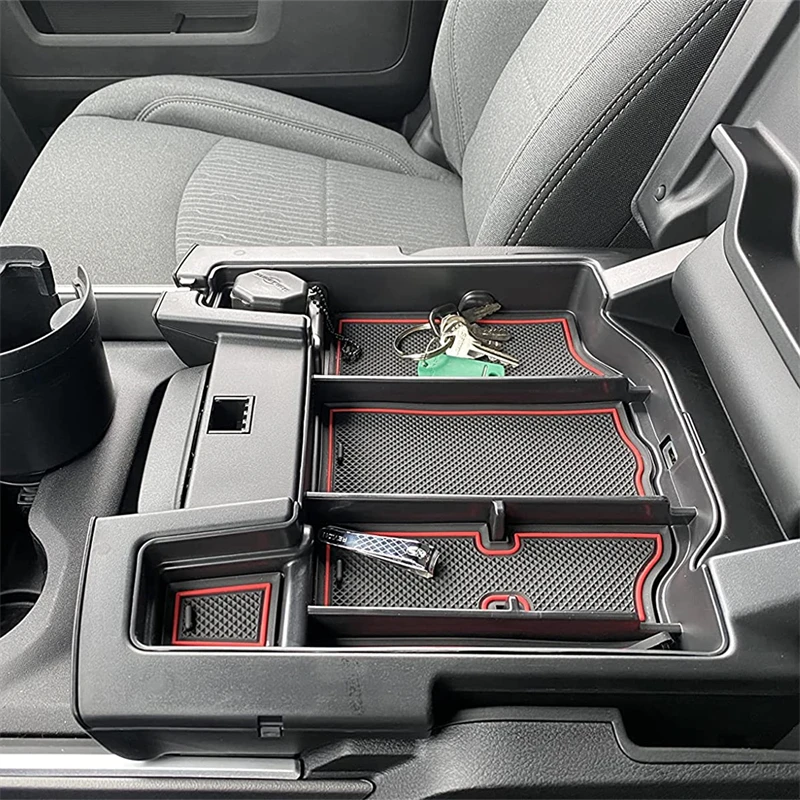 Car Armrest Box Storage Center Console Organizer Container For Dodge RAM 1500 2500 3500 2019 2020 2021 2022 2023 Accessories