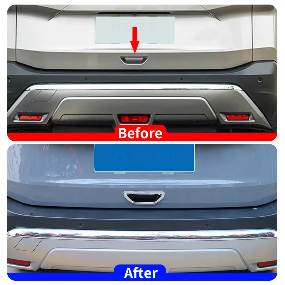 Chrome Tailgate Door Handle Bowl Cover For Nissan X-trail T33 2022-2026 Rogue Rear Trunk Tail Door Anti Scratch Decor Sticker