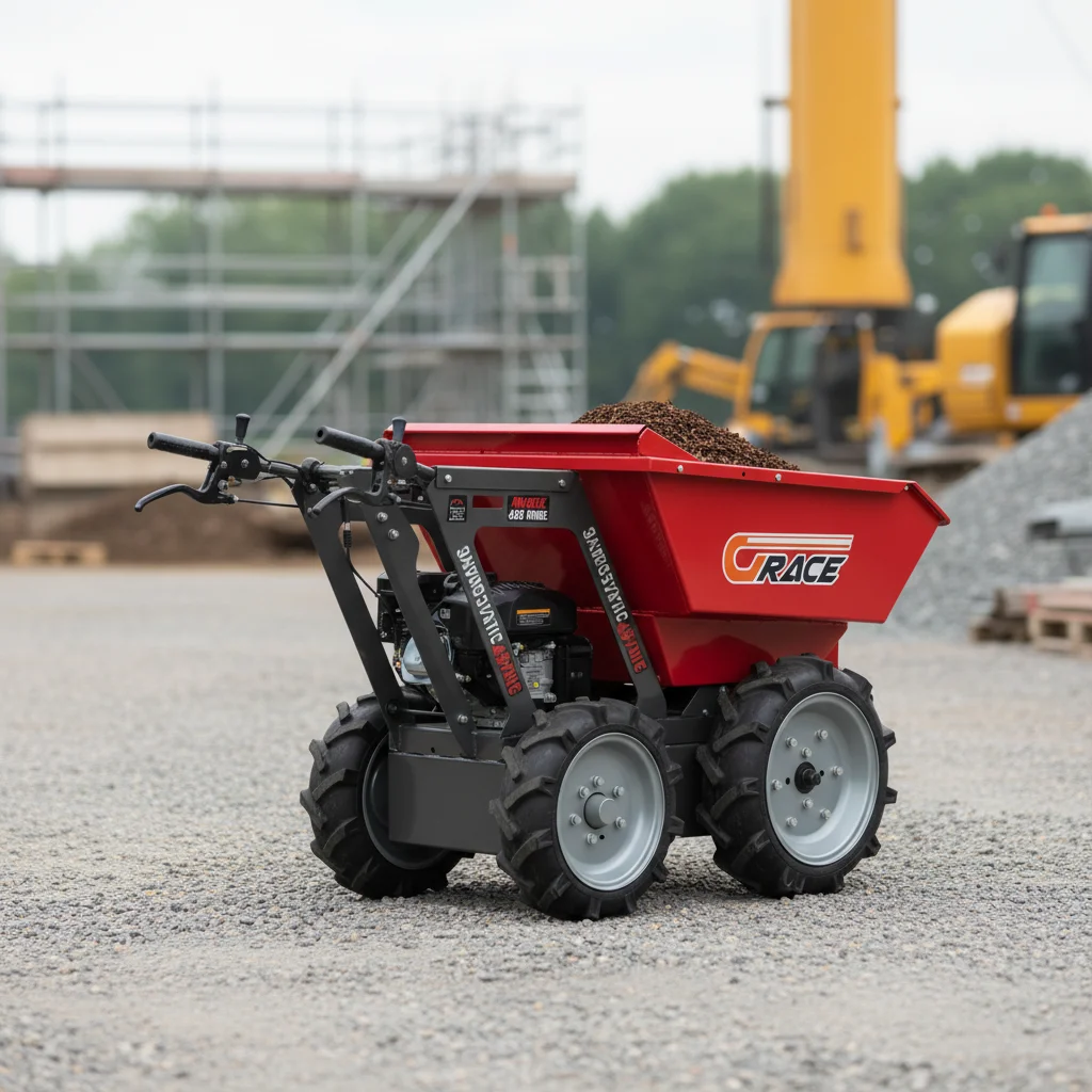 Mini Wheel Hydraulic Tipper Truck 1Ton 2Ton Self Walking Small Dumper Cart For Farmland Orchard Cargo Delivery