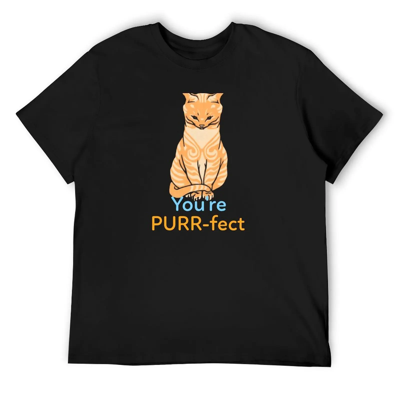 

Cute Orange Ginger Cat You're PURR-fect T-Shirt anime t shirts blanks mens white t shirts