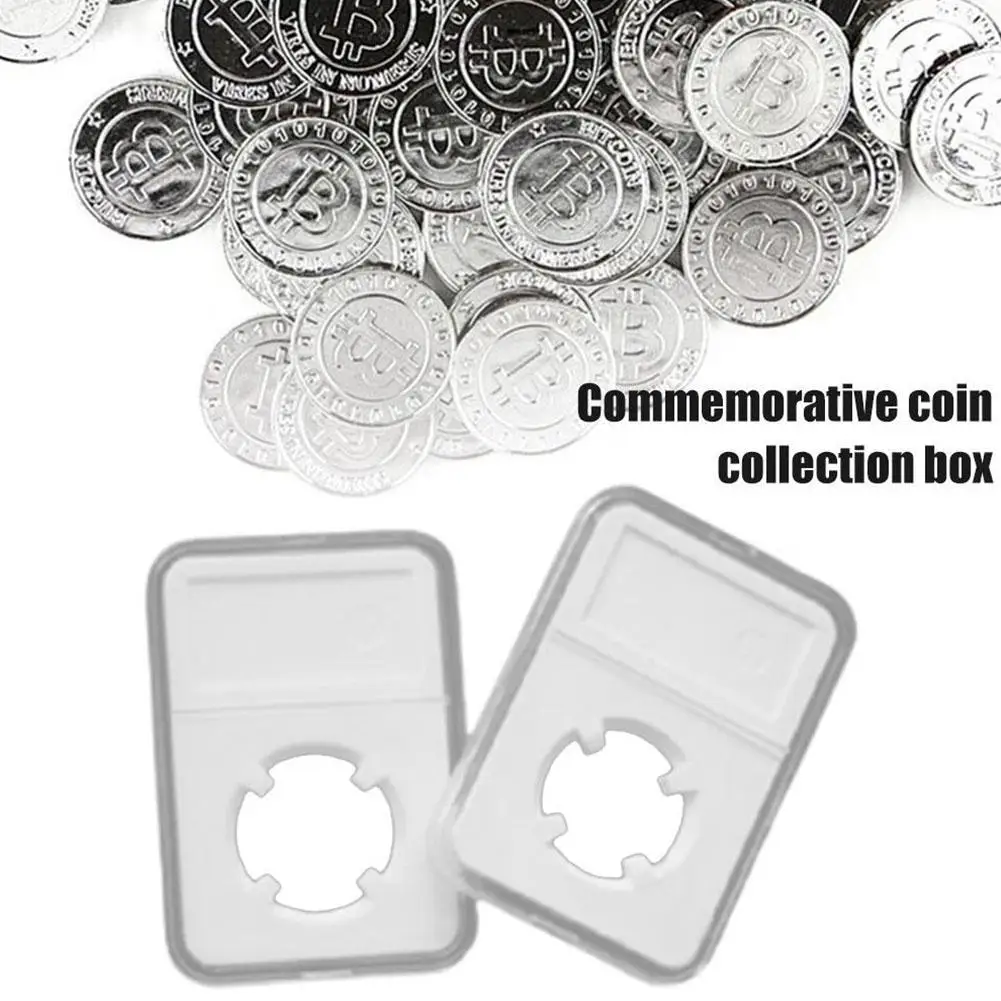 32mm Coin Cases Holder Chinese Rabbit Year Coin Silver Dollar Collection Box Gift Protection Boxes Case Container