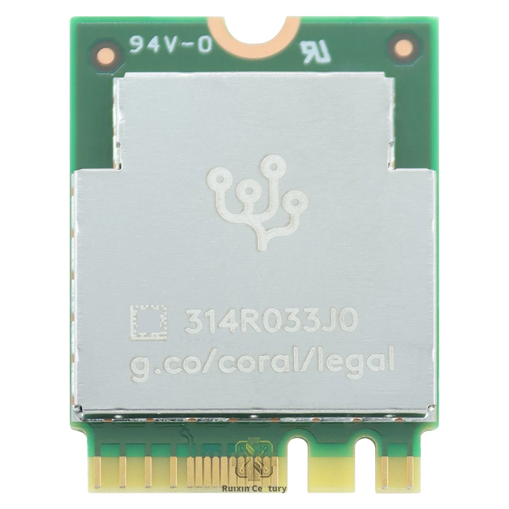 FOR Google Coral G650-04527-01 M.2 A+E Key Edge TPU ML Accelerator Card 4 TOPS PCIe Gen2 x1 TensorFlow Lite Raspberry Pi Genuine