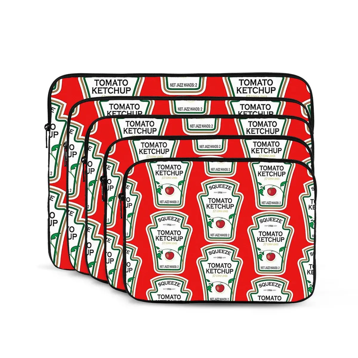Funny Ketchup Label Notebook Laptop Bag Case Pouch Notebook Sleeve Cover Bag Tablet Shockproof Case Bag