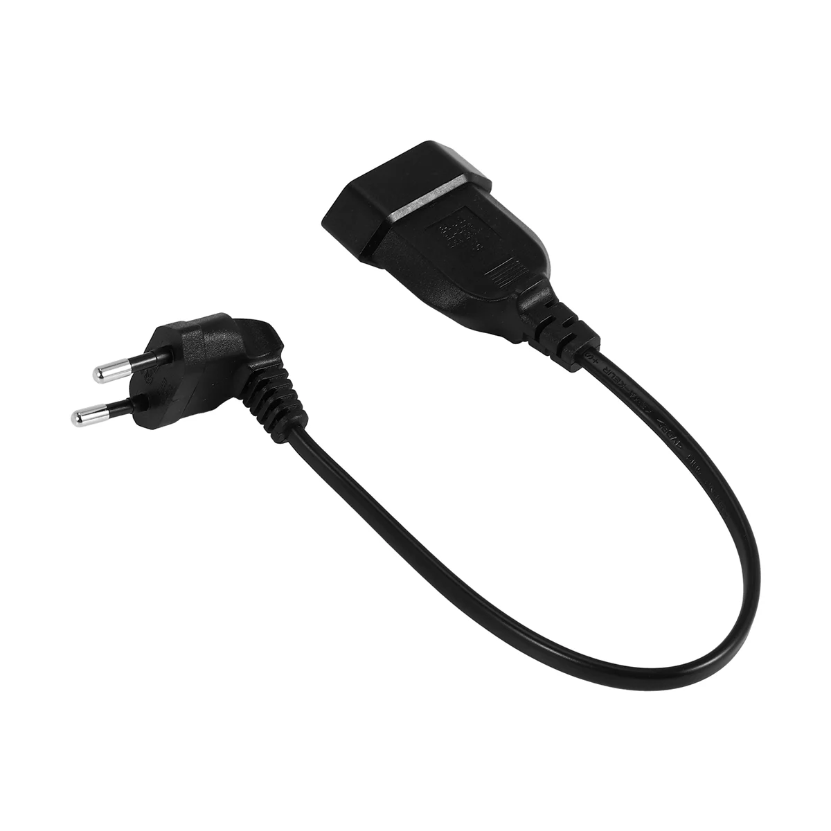 SMIEA Europea Cable de extensión de alimentación con enchufe macho de 90 grados a hembra para PC, ordenador, PDU (0,3 M)