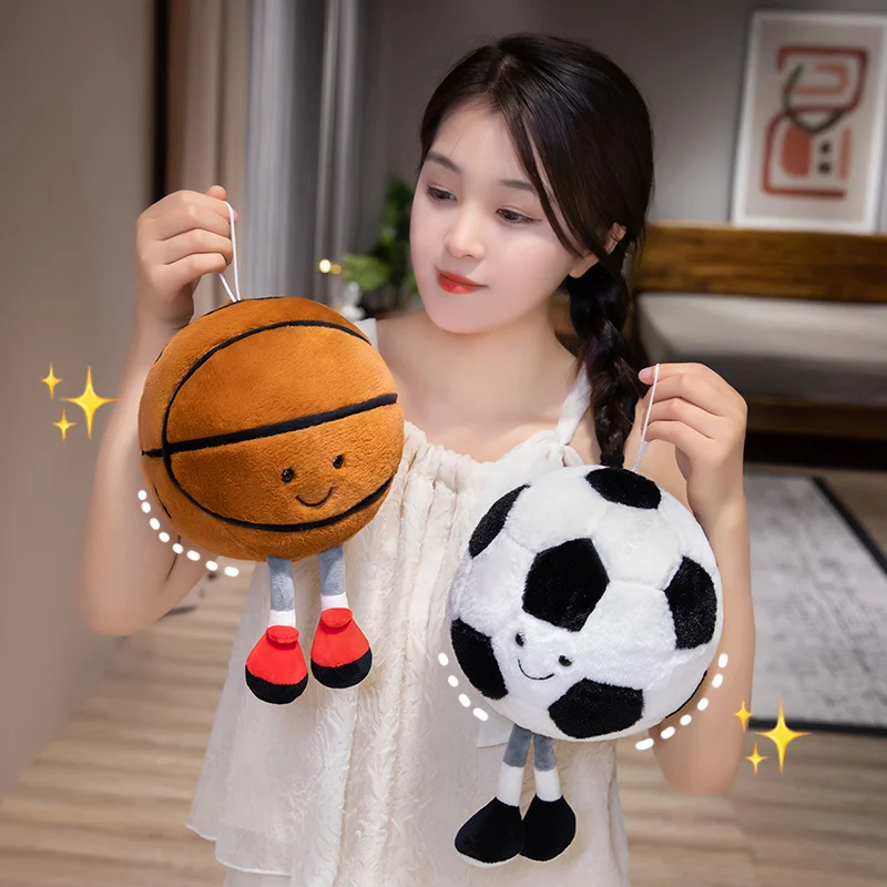 Kawaii Sport Shirt Bear Doll Plushies Doll Cute Football Plushie Pillow Soft Stuffed Ball Soft Kids Toys for Boys Gift Home Deco