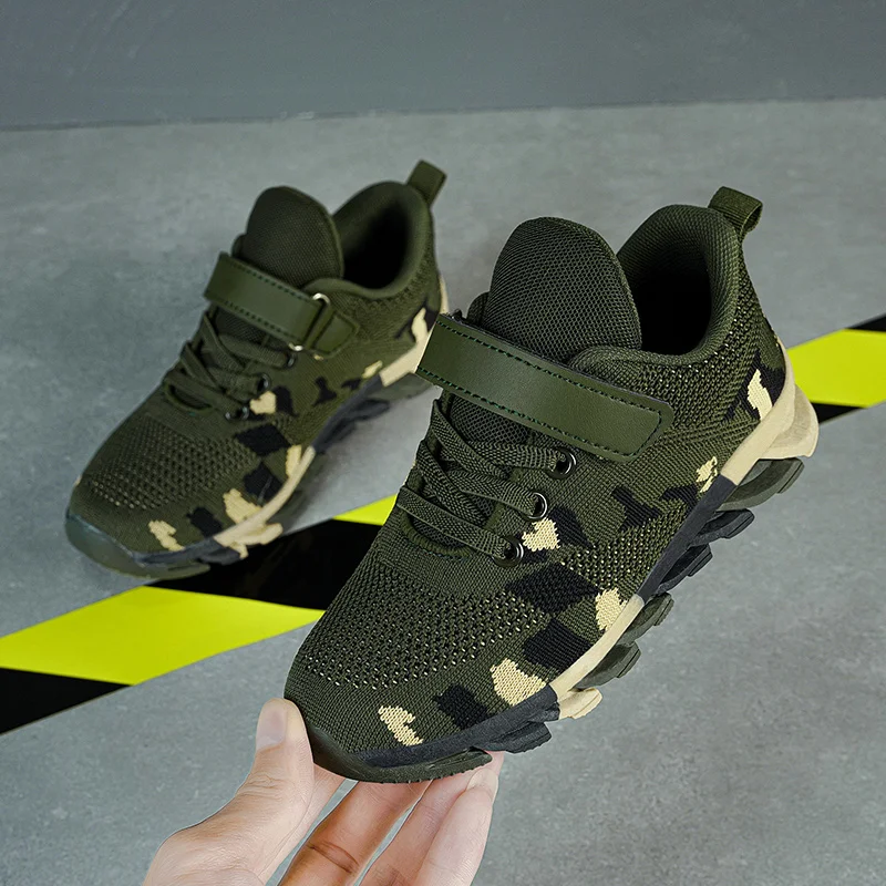 YISHEN scarpe per bambini ragazzi Sneakers Camouflage Summer Camp allenamento militare scarpe da corsa scarpe sportive per bambini Zapatillas Para Chicos