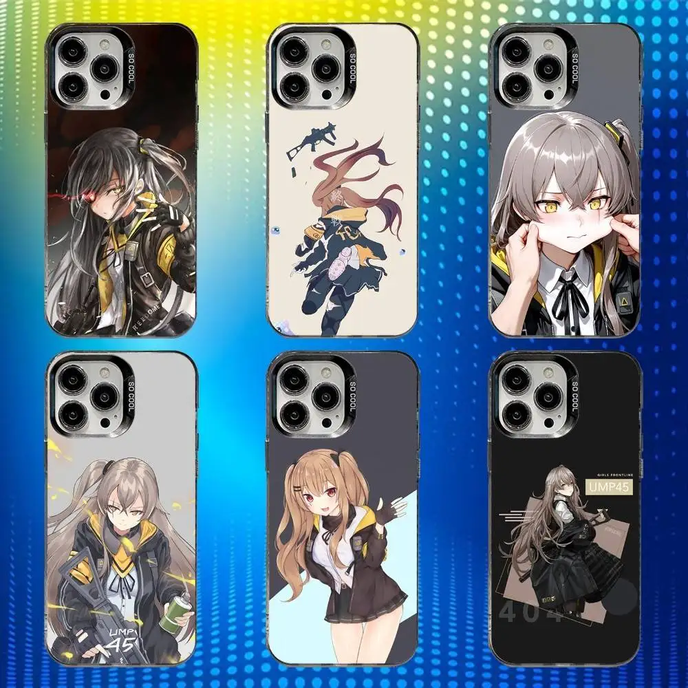

Girls F-Frontline U-Ump45 Phone Case For iPhone 16,15,14,13,12,11,Mini,Pro,SE,MAX White Matte Shockproof Cover