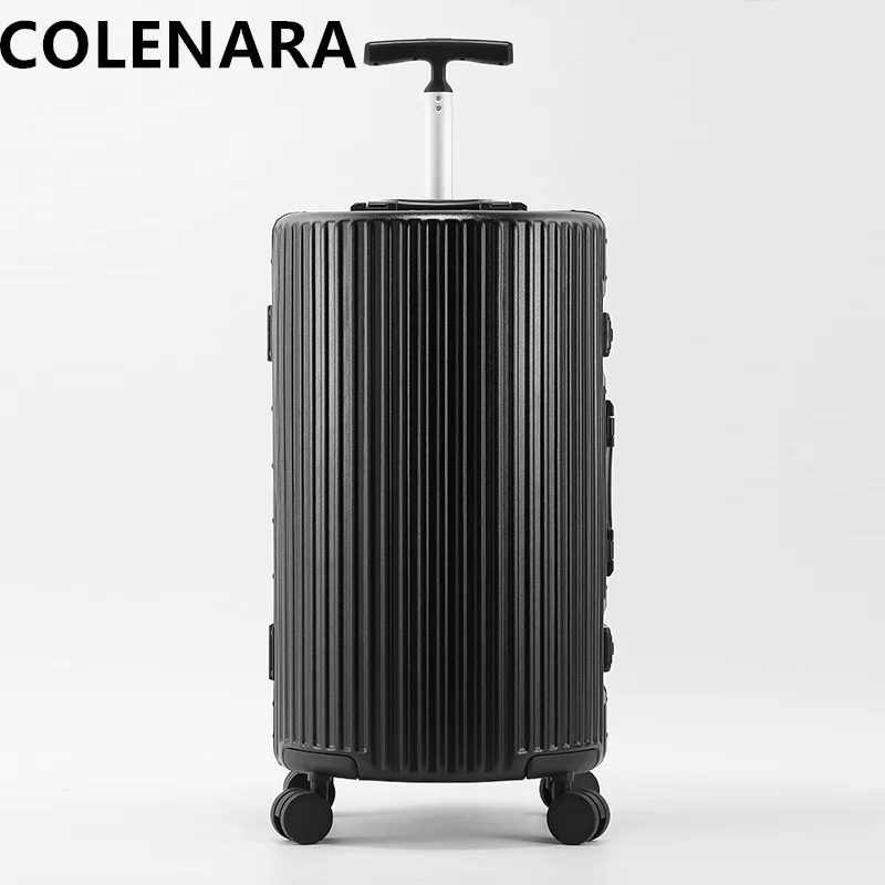 COLENARA Anti-scratch Suitcase ABS + PC Anti-drop Aluminum Frame Boarding Box Women\'s Password Box 20\