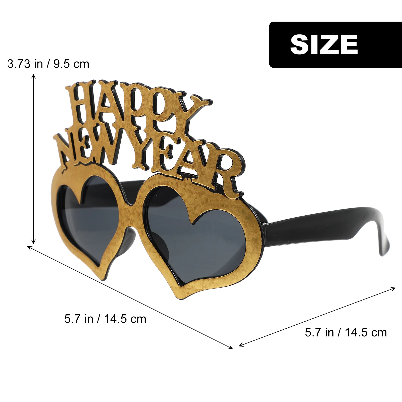 3 pezzi occhiali da atmosfera felice anno nuovo design occhiali da vista divertenti oggetti di scena per foto per occhiali da festa con decorazioni per la celebrazione Nye