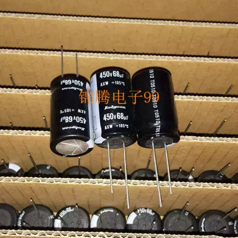 10-100pcs of brand new Japanese Ruby Rubycon 450v68uf 450V 68UF AXW long-life electrolytic capacitors