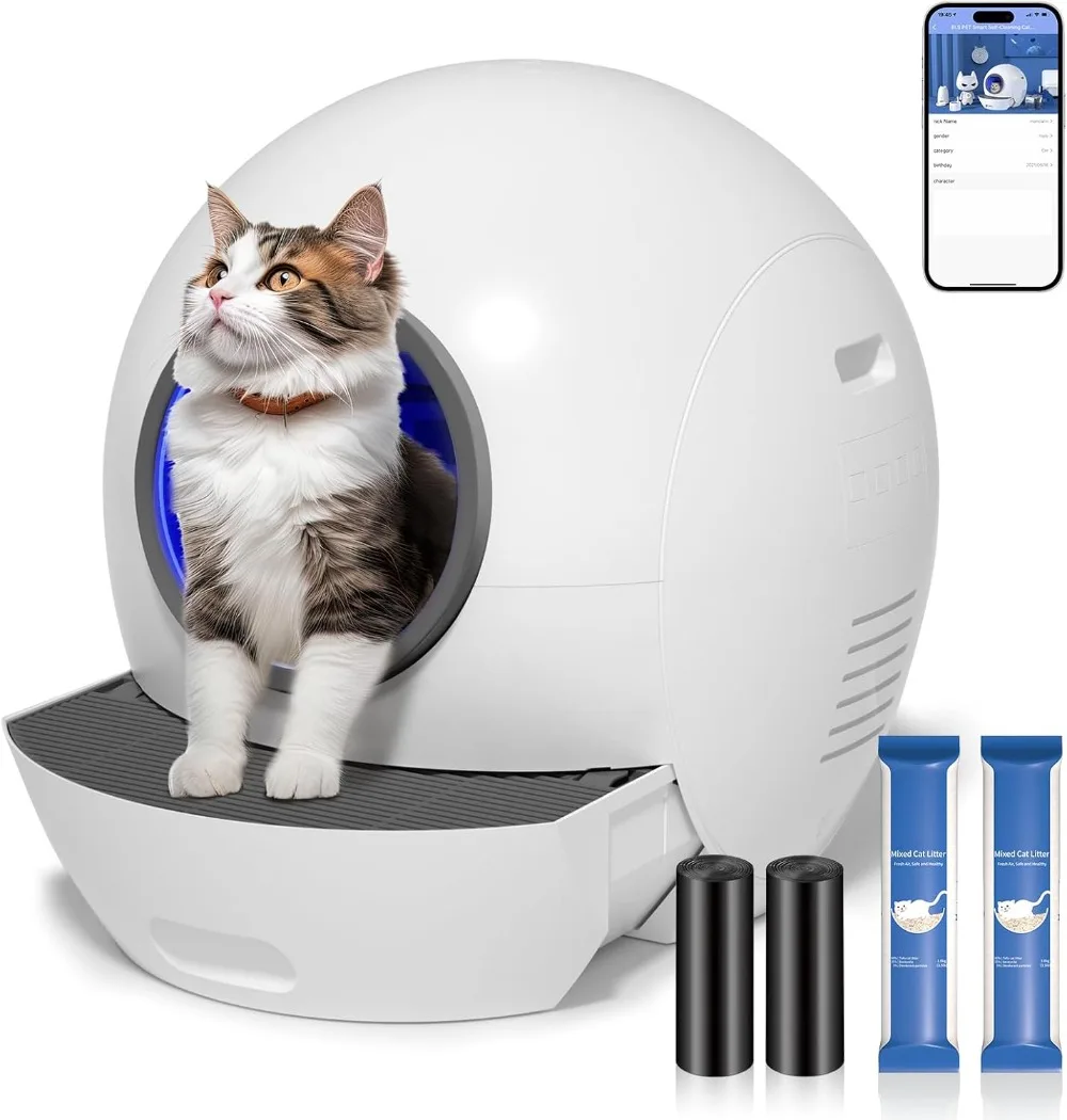 

Self Cleaning Litter Box for Cats 2 Pack Cat Litter, Automatic Cat Litter Box Self Cleaning Extra Large, Robot Litter Box Self