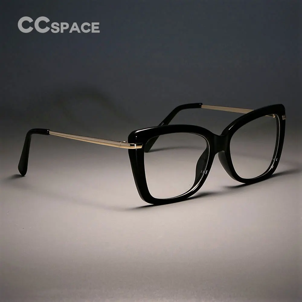 CCSPACE 45548 Ladies Square Glasses Frames For Women Metal Legs Designer Optical EyeGlasses Fashion Eyewear Computer Glasses