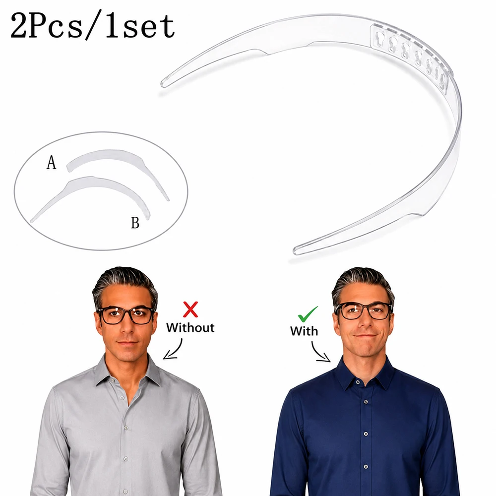 Adjustable Shirt Collar Support Shaper Collar Stays Slick Shirt Anti-roll Fixed Shaper Collar Stays Bundle Kit