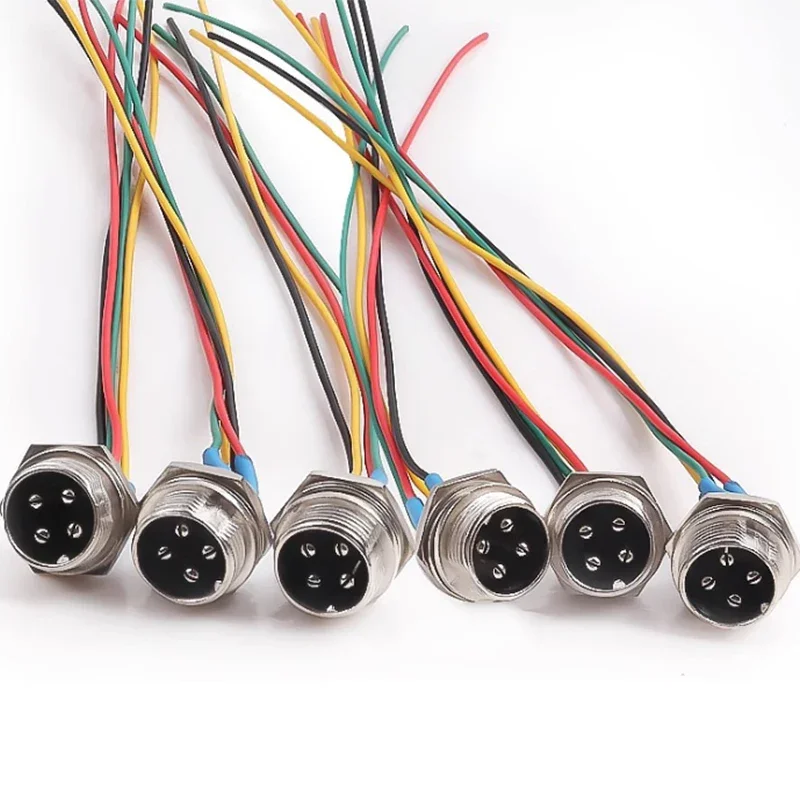 GX16 2/3/4/5/6/7/8/9/10 Pin Aviation Plug Female To Female Connector with Line 50cm~3M 250V 4~7A  Abutment Aviation Socket Wire