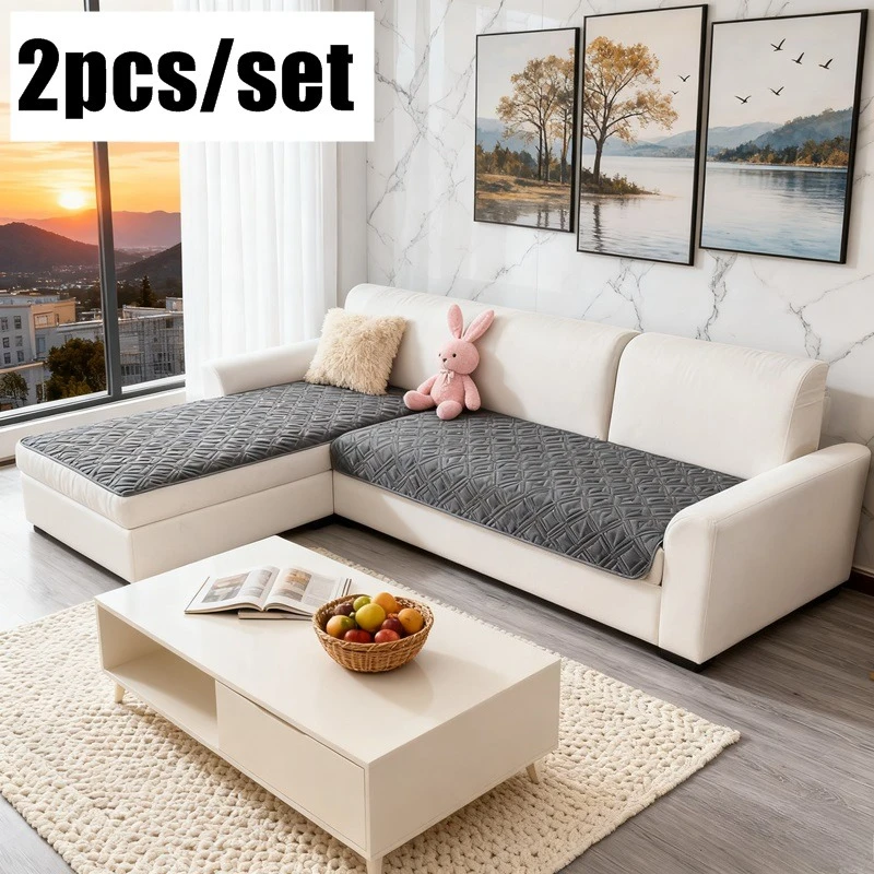

2pcs/set Non-Slip Dog Sofa Covers Wear Resistance Pet Sofas Mat Blanket Dogs Bed Mattress Couch Cover Living Room All-season