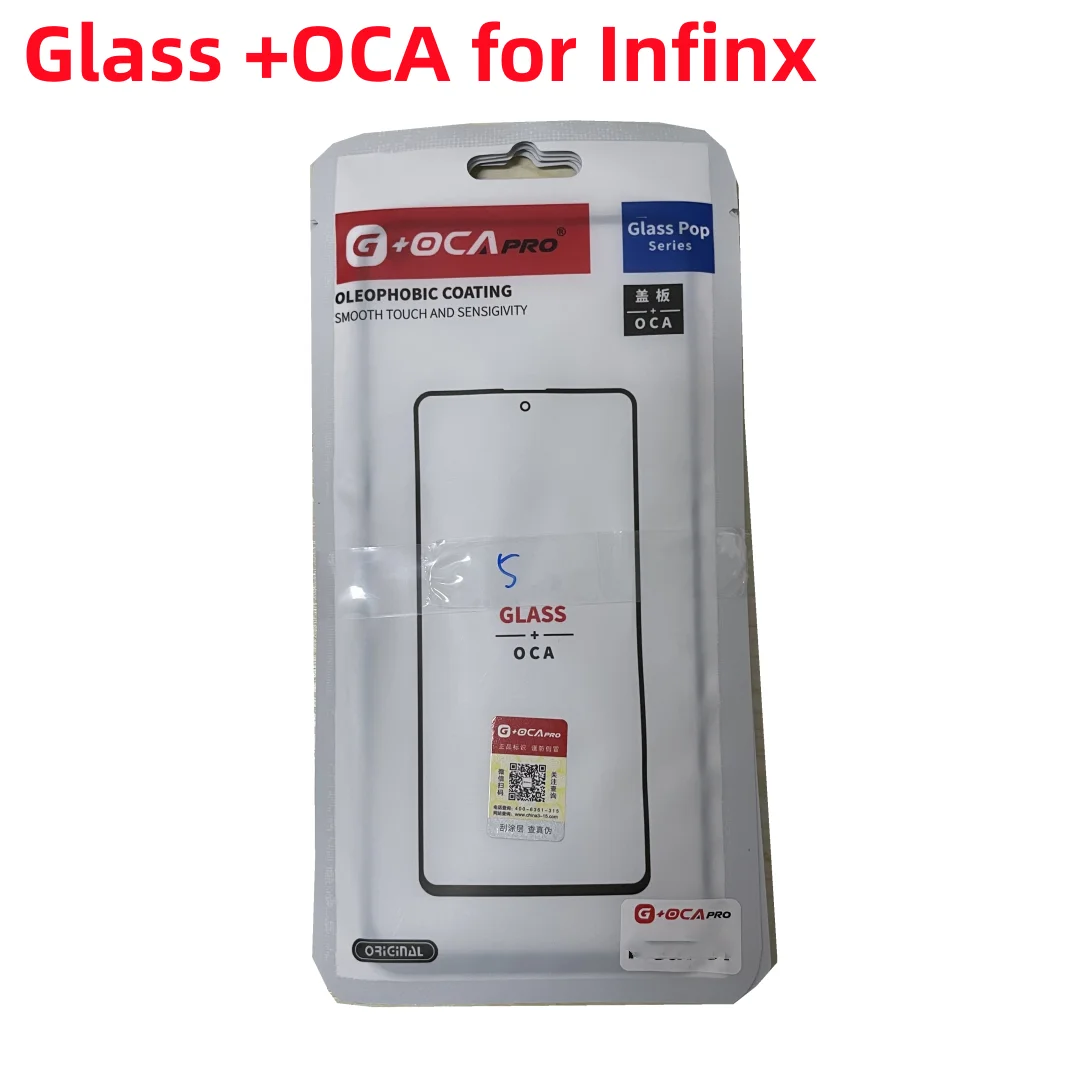 10 قطعة G + OCA PRO عدسة زجاجية أمامية لوحة اللمس مع OCA لـ Infinx Note 7 8 note7 S5Pro Smart 4 HP 5 Spark 4 6 GO #1