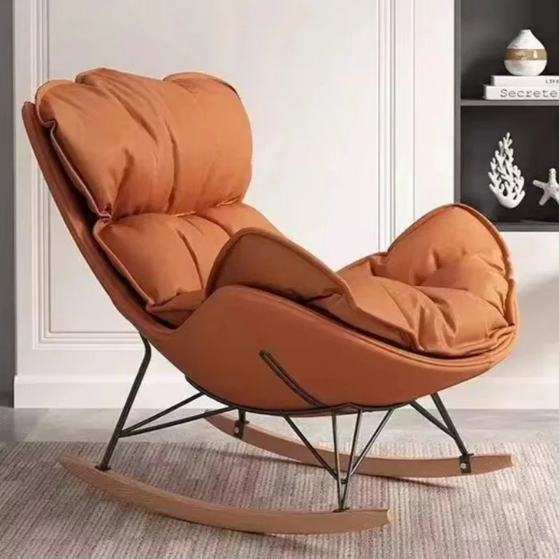 Modern shell rocking chair indoor rocking chair adult recliner lazy sofa bed living room balcony reading chair