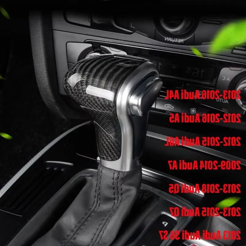 New Fit For Audi A4 B8 A5 A6 C7 A7 Q5 Q7 2012 2013 2014 2016 LHD Carbon Fiber Car Handbrake Cover Sticker Gear Shift Knob Shell